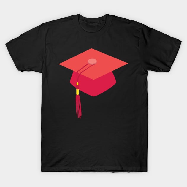Red Graduation Cap T-Shirt by holidaystore